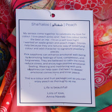 Load image into Gallery viewer, Shaftaloo | شفتالو | Peach | Rectangular scarf