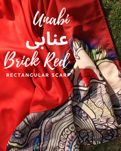 Load image into Gallery viewer, Unabi | عنابی | Brick Red | Rectangular Scarf | Bundle Offer | 3 for $99