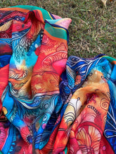 Load image into Gallery viewer, Whirling Ruby | Rectangular Scarf