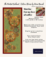 Load image into Gallery viewer, Matcha | For my love of coffee | Digitally printed dupatta
