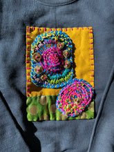 Load image into Gallery viewer, Mad Hatter Escapades | 24 of many| One of a Kind sweatshirts | Hand made by Amna Nawab
