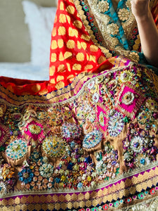 Qirmizi | Crimson | 4 of 5 | قرمزی | one of a kind dupatta