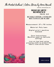 Load image into Gallery viewer, Rose Quartz | Resilience | Bundle Offer | 3 for $99 | Rectangular Scarf
