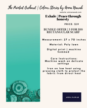 Load image into Gallery viewer, Exhale | Peace through honesty | Rectangular Scarf | Bundle Offer | 3 for $99
